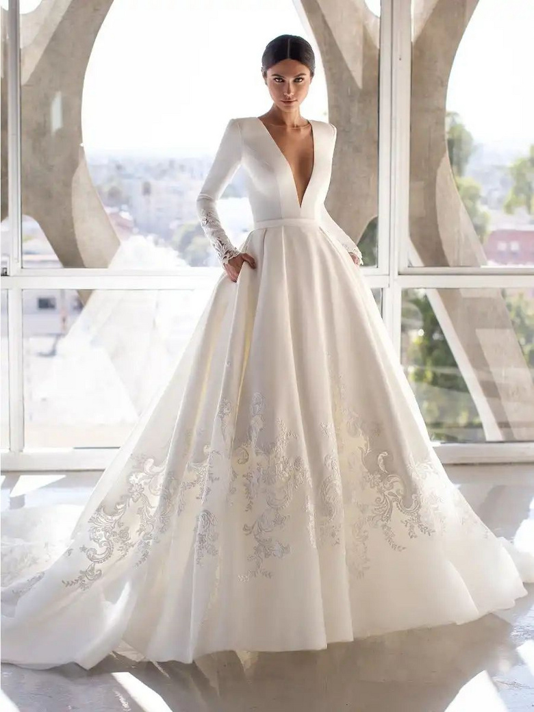 朱锁锁结婚穿的婚纱真的好美啊