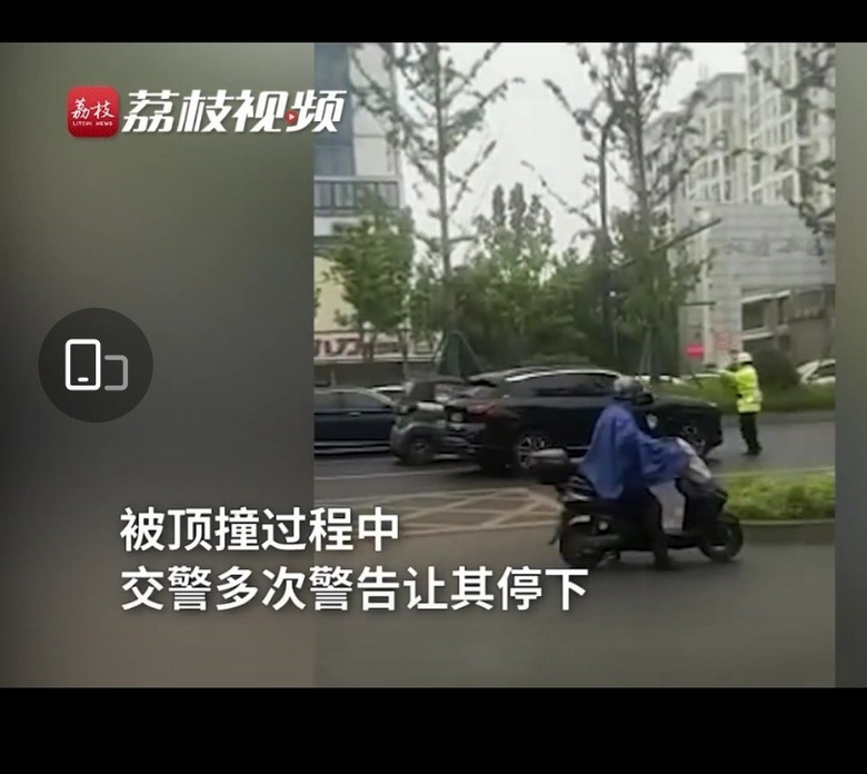 太嚣张suv抗拒执法顶撞交警十余米过程中交警多次警告停下