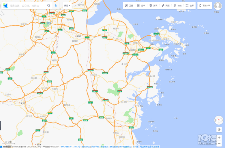 高德地图已显示杭台高铁路线图