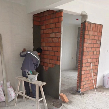  Wall masonry is basically completed