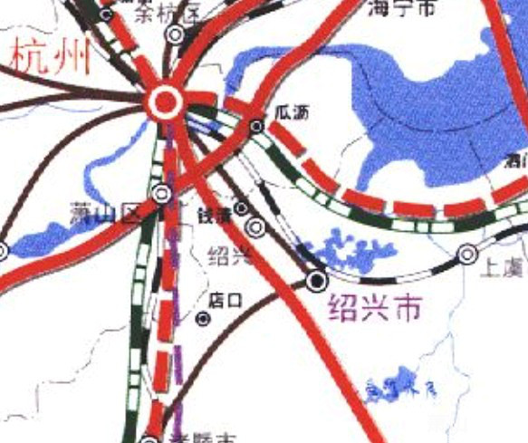 浙江省铁路网规划(2011—2030年),萧山的前景不错啊.