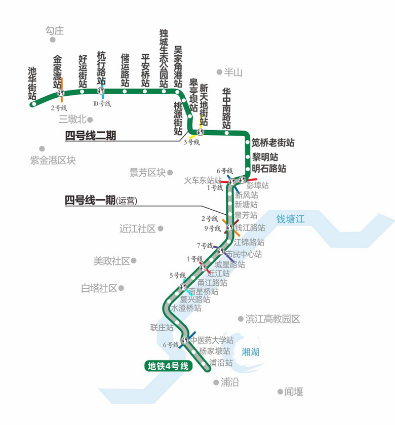 杭州地铁4号线二期预计今年建成途径余杭的站点有