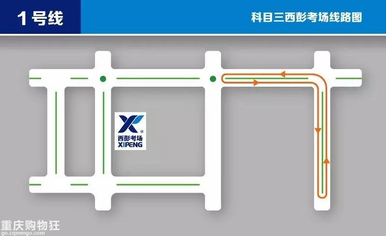科目三西彭考场一杆过。附西彭考场线路图和1号线解析