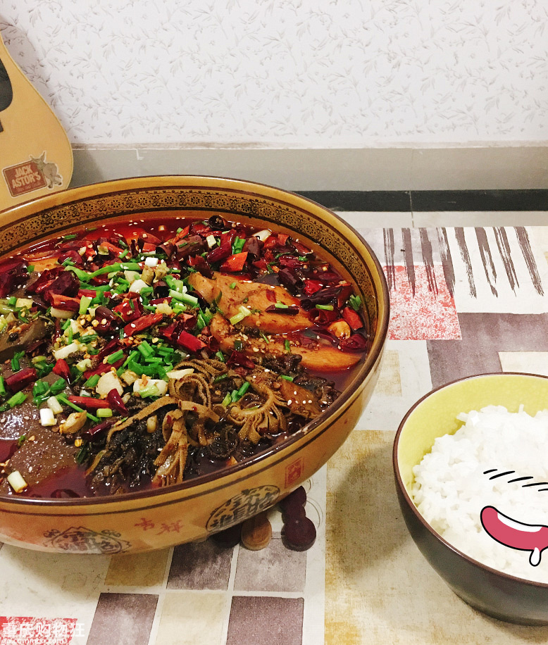 自制喷火毛血旺~