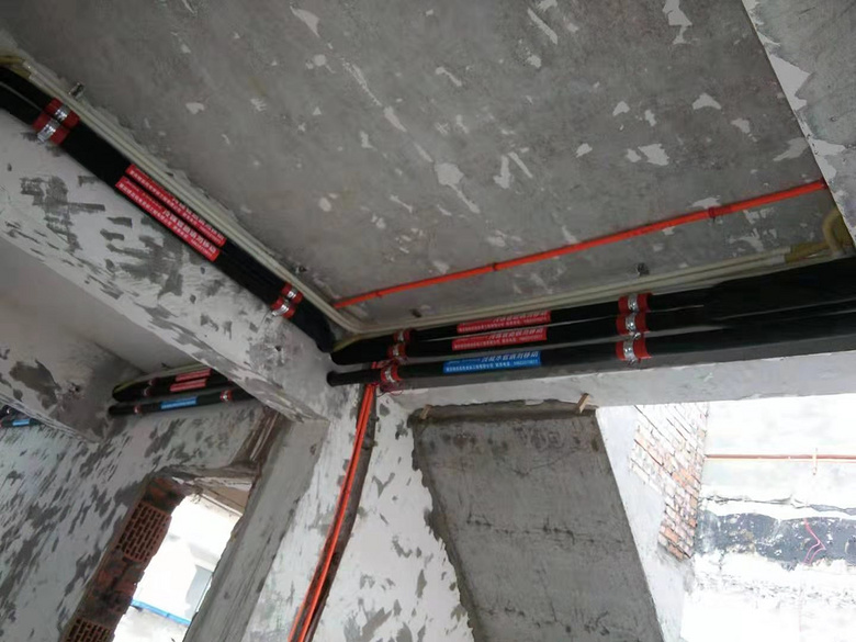 2019复地花屿城美的中央空调隐蔽工程施工完成