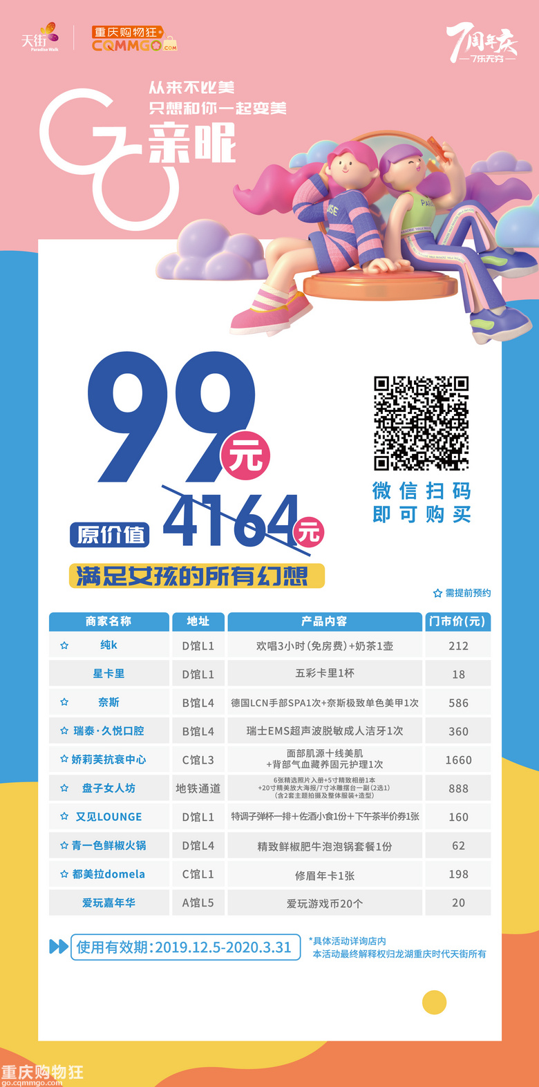 时代天街x购物狂 5大礼包限量发售！新增9.9吃遍50道大菜哦