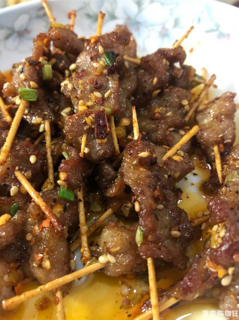 获得小可爱点赞的牙签肉和红糖馒头