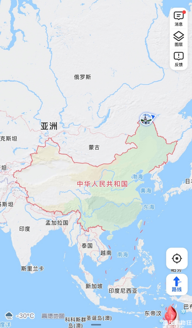 中国最东南西北打卡