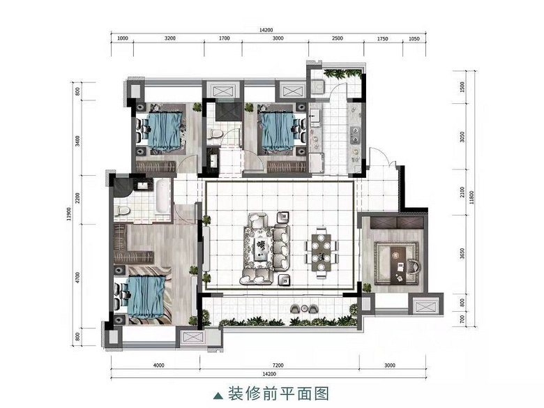 海淘人的日记，还未接房就签了设计师124横厅能玩出什么花样