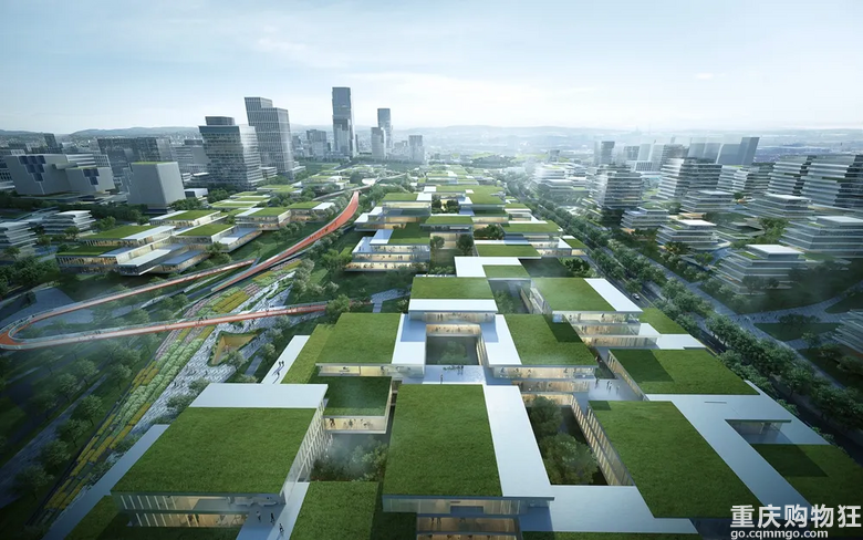 金凤中心片区概念规划出炉，生态+城市的设计不比江北嘴好看？
