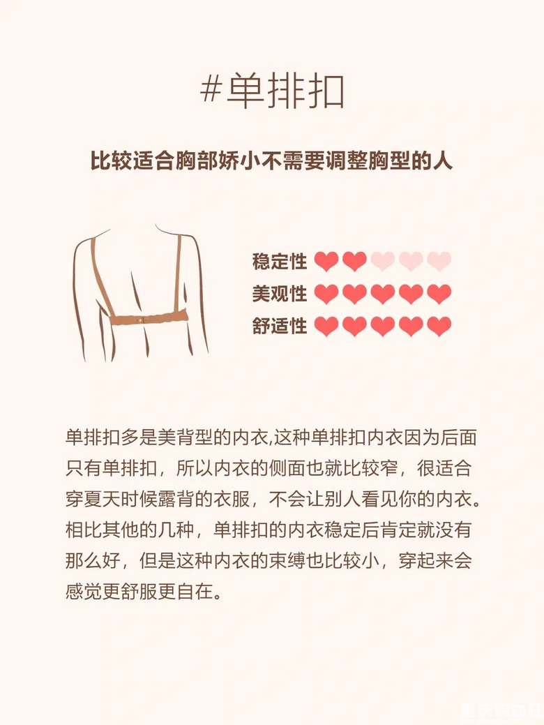 内衣排扣冷知识，内衣排扣数量各有不同，穿在身上又有哪些不同？