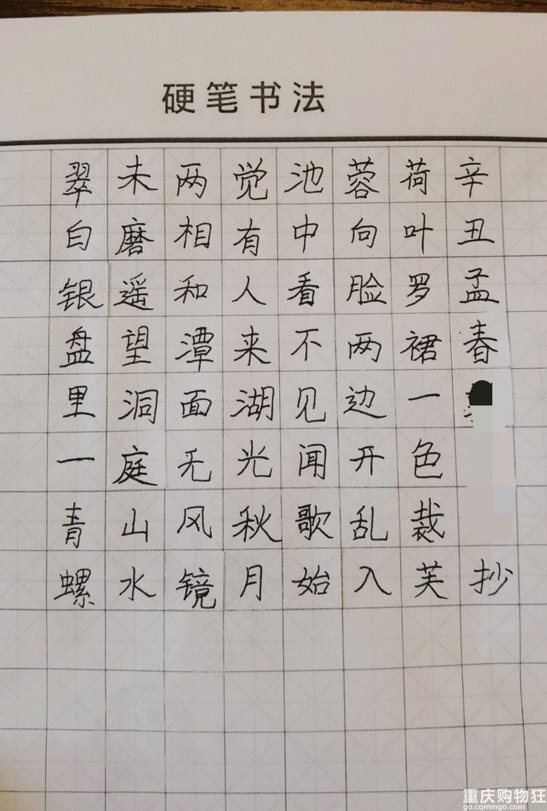 小学入学两年来我很重视书写。