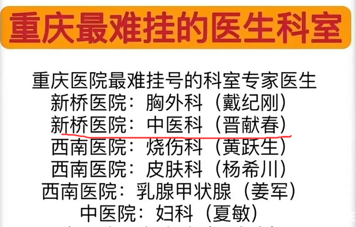 有姐妹看过新桥医院晋献春吗？真的有传说中那么神吗？