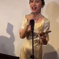 杨颖再曝私下聚会视频，浓妆艳抹穿旗袍，表情浮夸大喊：谁最难听