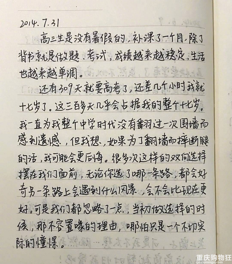 网友八年前的《高三日记》，有共鸣了！
