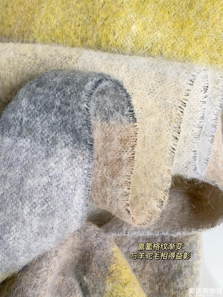 彩虹方块围巾～色彩搭配太美了～保暖又有颜值