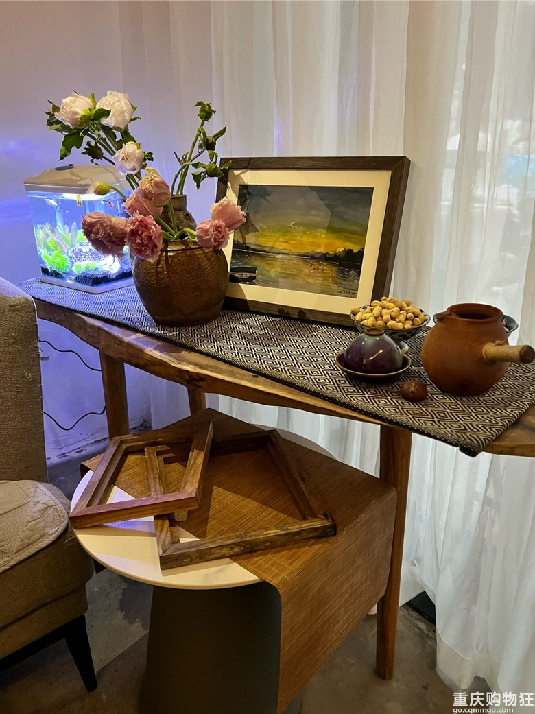 1㎡室内绿植｜小茶台空间打造，低费用在中古家具淘货