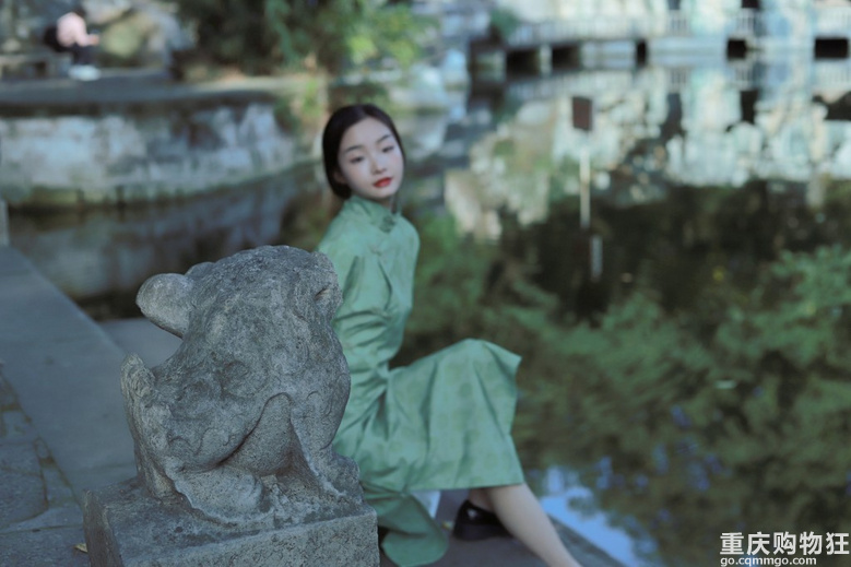 鹅岭公园中式旗袍拍摄