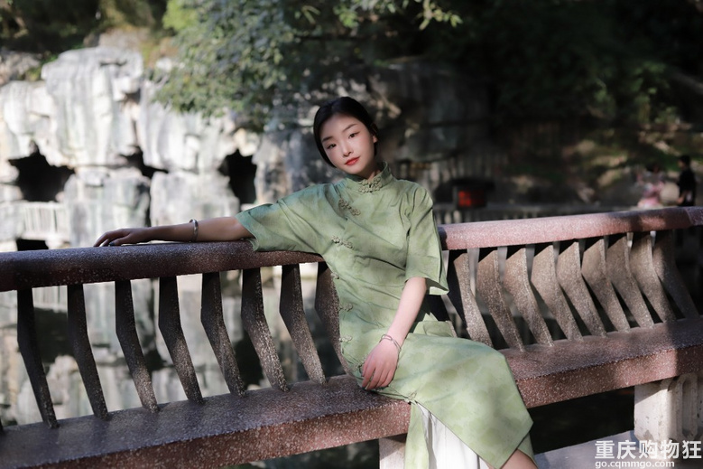 鹅岭公园中式旗袍拍摄