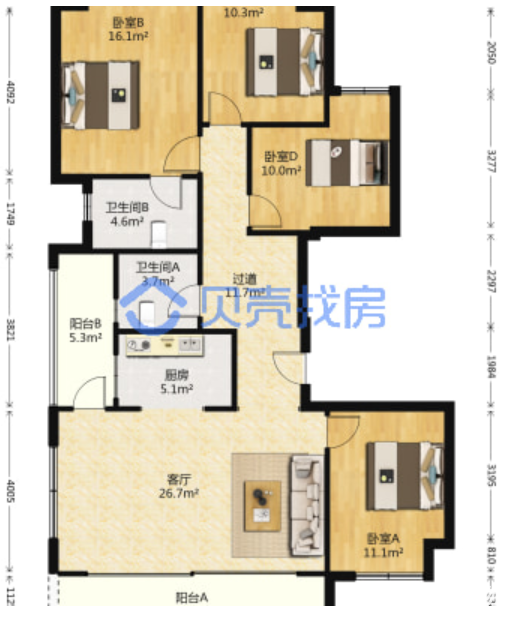 巴南碧桂园保利云禧一期大平层出售！138平135万