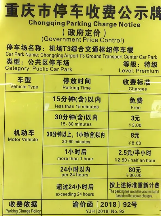 2023重庆机场附近有哪些停车场？位置及价格，重庆机场附近停车场