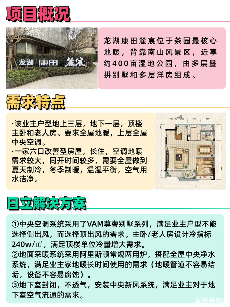 【康田麓宸】高端住宅的全屋中央空调、地暖、新风、净水系统
