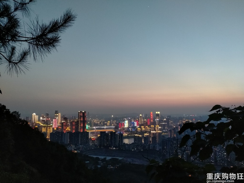 山行南山看日落虚灵峰夜景