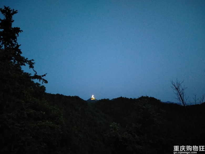 山行南山看日落虚灵峰夜景