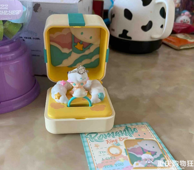 泡泡玛特出戒指盲盒了？这个拿来放钻戒太美了，求婚仪式感拉满