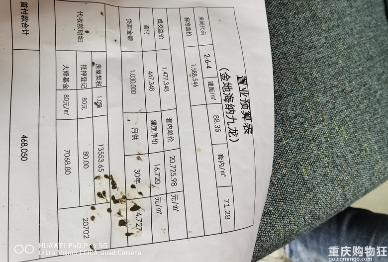 突然翻到两年前的置业顾问给做的价格