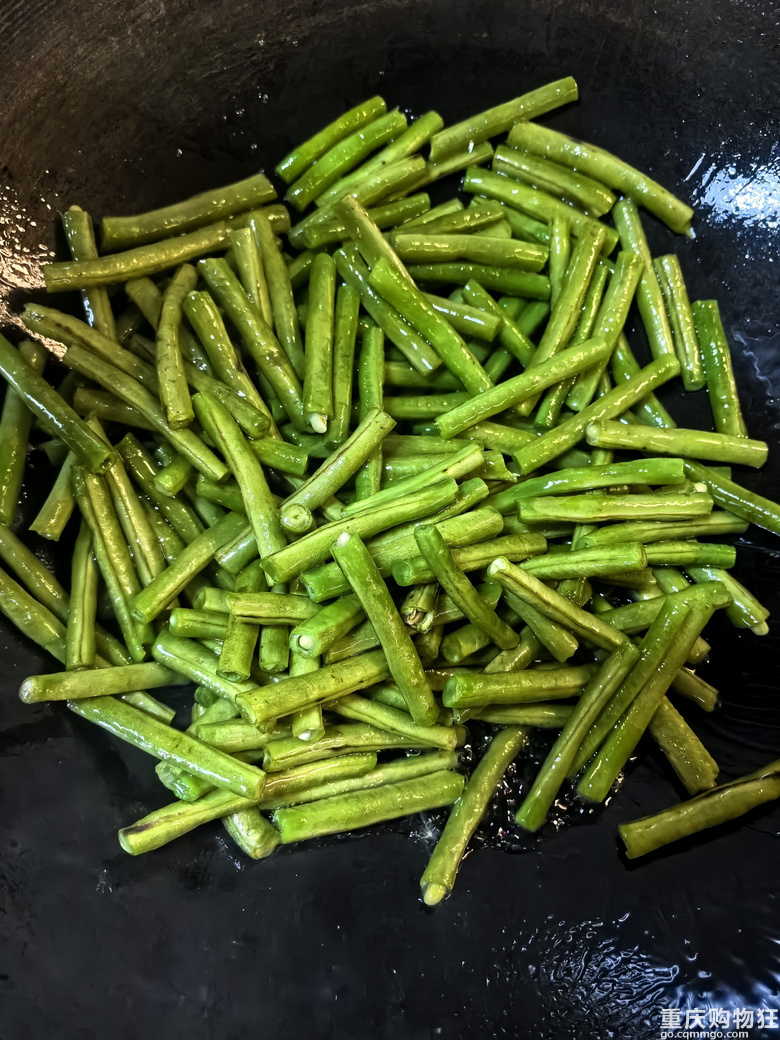 干煸四季豆+手撕包菜