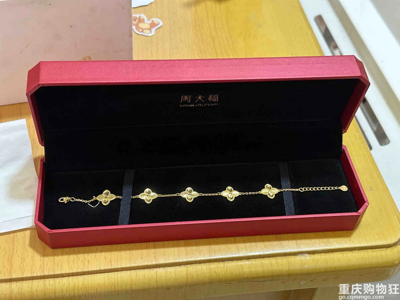 周大福五花这条金手链太好看啦！网上刷到平平无奇，实物真的好看