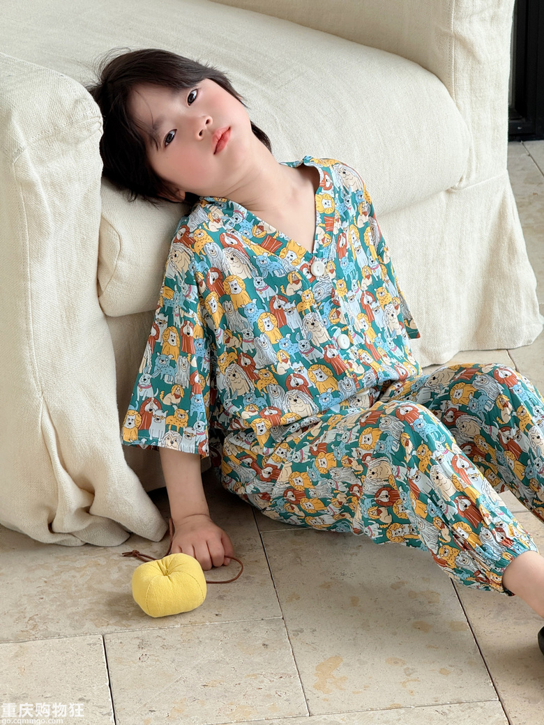儿童涂鸦棉绸睡衣来咯~丝滑软糯，真心舒服哦！新增成人款！