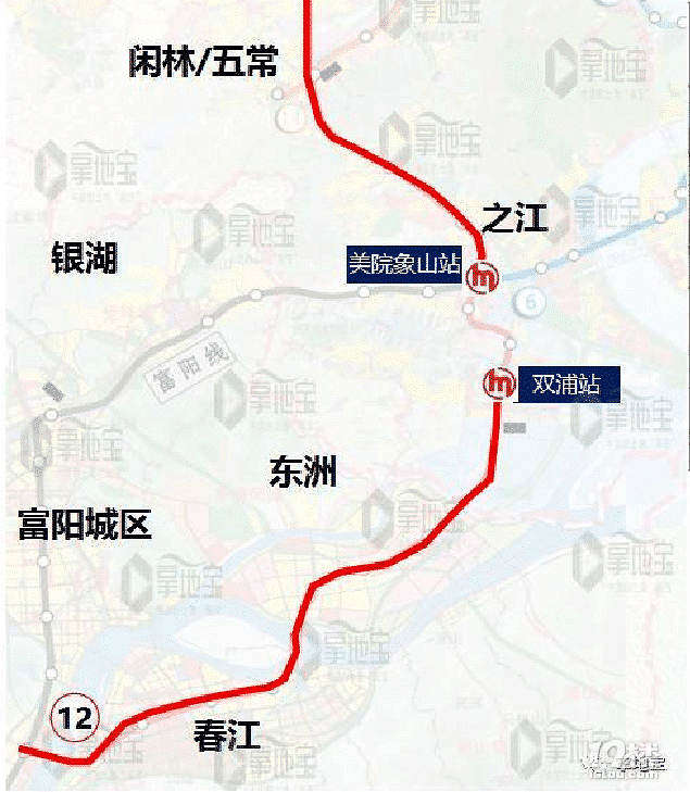 杭州地鐵四期富陽規劃有12號地鐵線