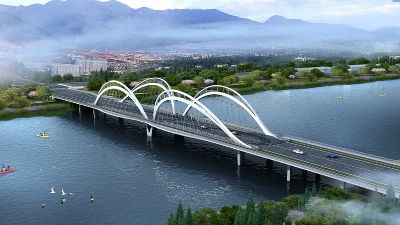 富阳这座跨江大桥下月要通车去东洲岛可走这里