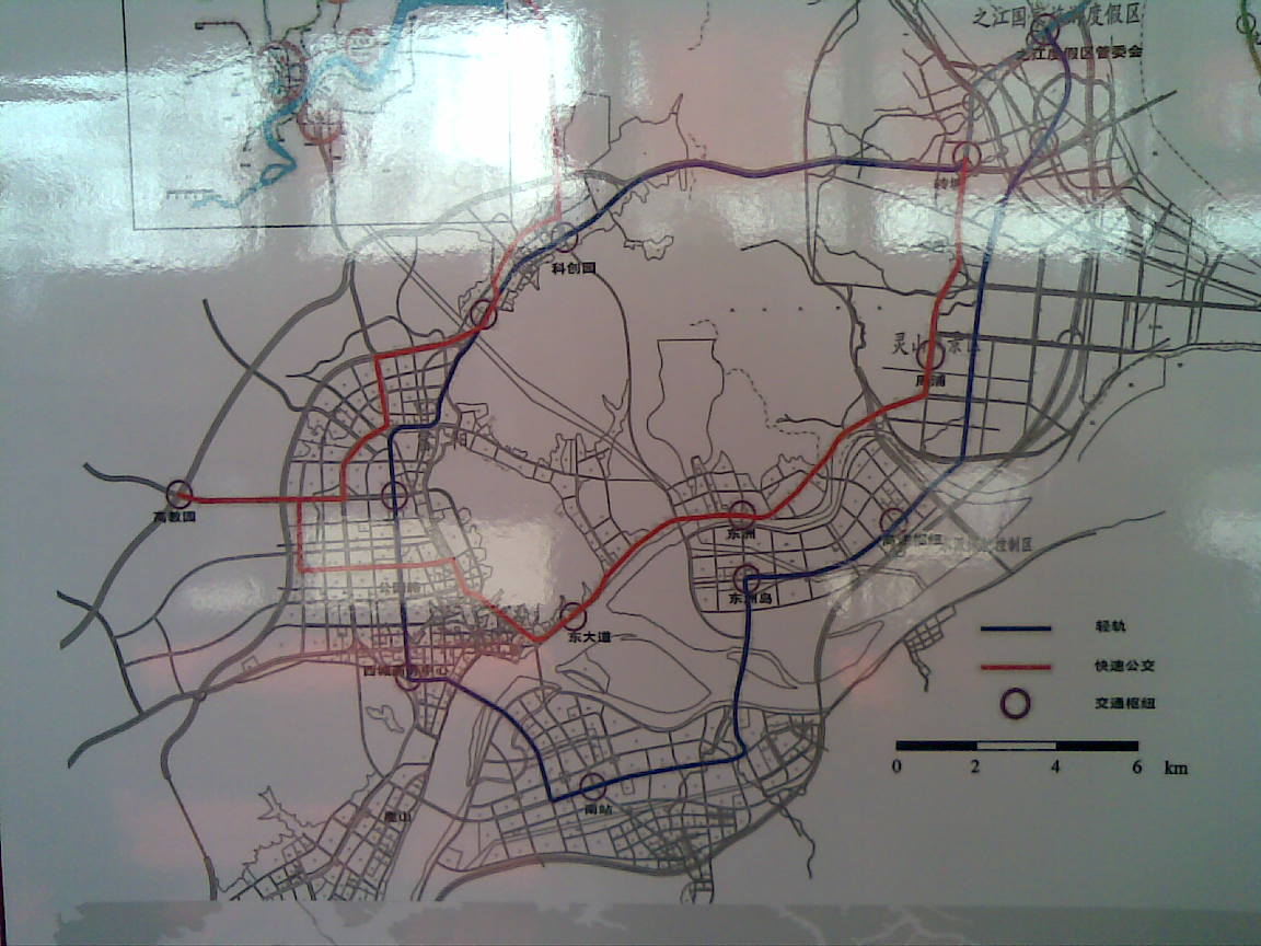 富阳轨道交通一号线(轻轨线和地铁线)规划线路