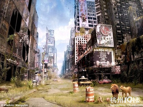 艺术家创作城市步入世界末日照片 场景震撼(图
