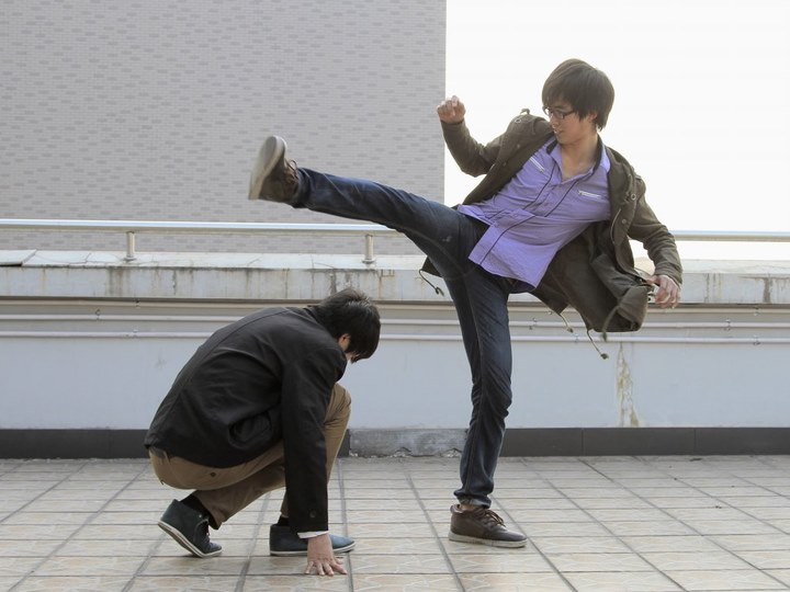 【青春短,等待长】大学无聊打发时间.拍个《无间道》玩玩.-外拍活动-1