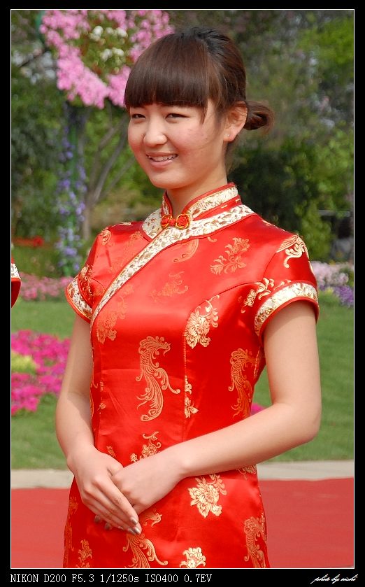 【原创】花朝节开幕式上的迎宾美女【人像摄影篇】