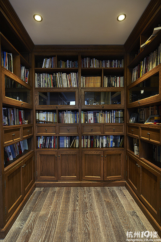 装修图库_春江花月,杭州辰佑设计机构,复式,美式,书房_杭州19楼