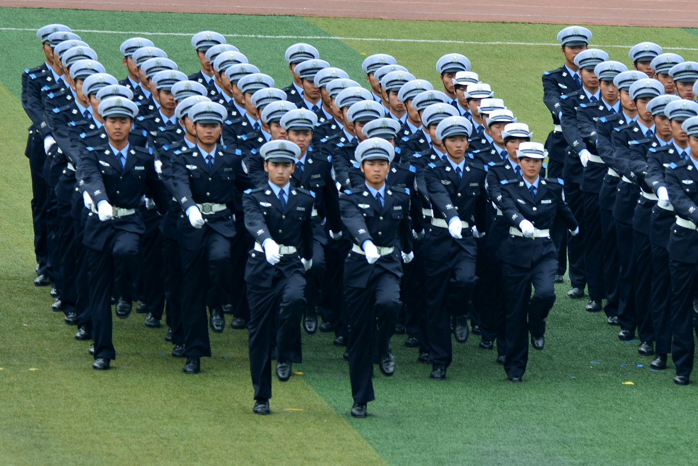 浙江警察学院举行汇报表演 警察风采(1)-列队