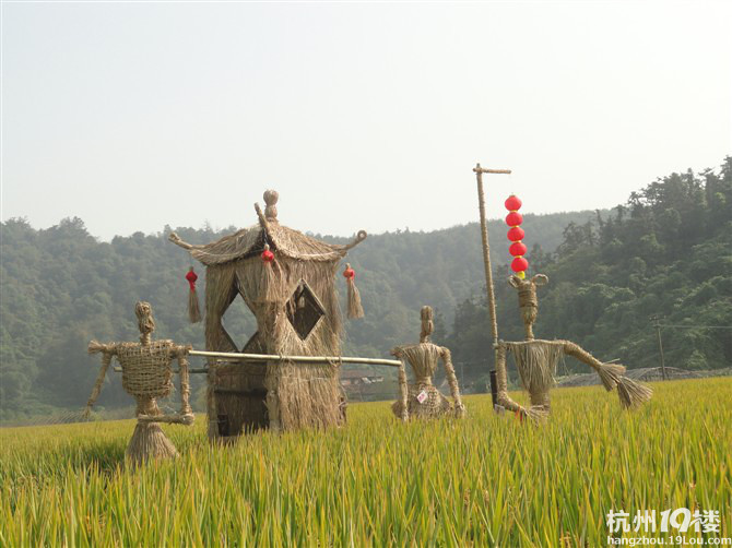 渔山稻花节（老爸参与制作的稻草人）