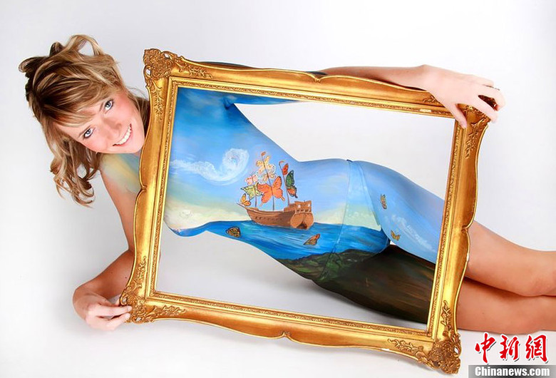 德国艺术家创作神奇人体彩绘 栩栩如生惟妙惟肖-美女-手机随手拍-杭州