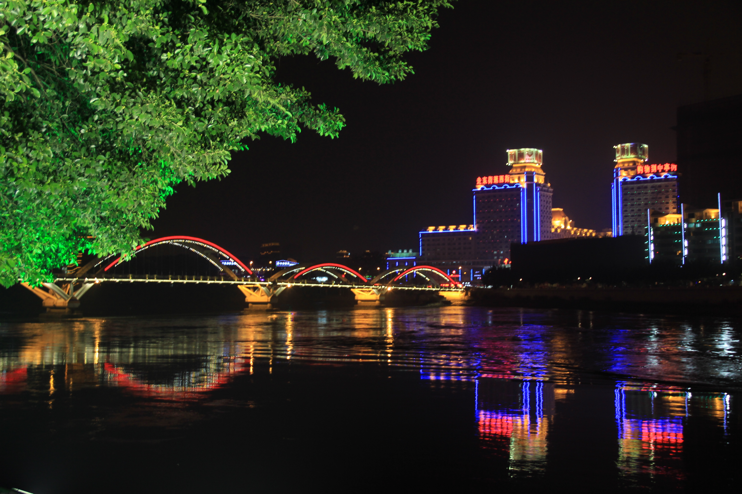 福州闽江夜景文案图片