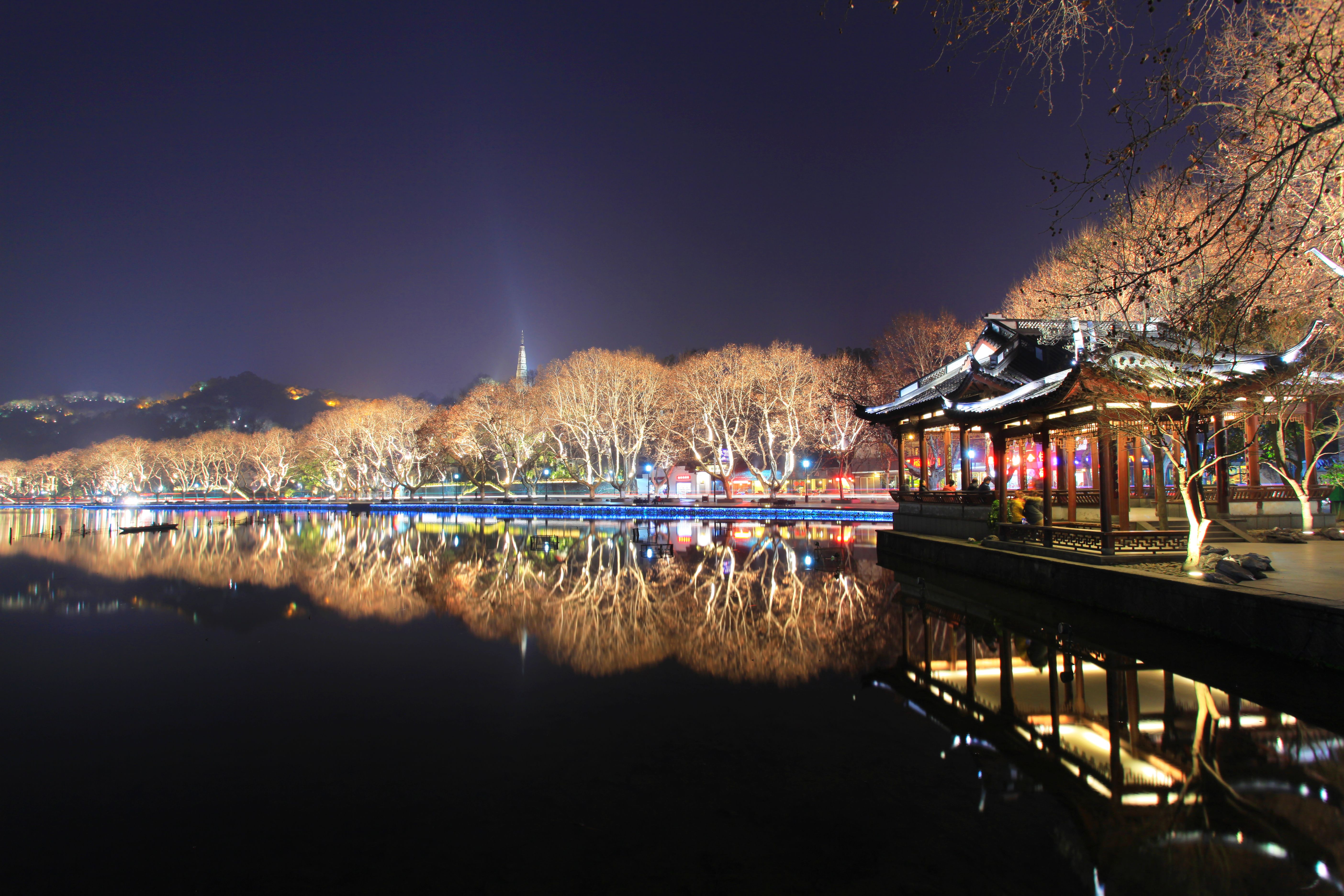 杭州西湖夜景壁纸图片