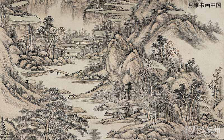 王原祁浮峦暖翠图高清作品欣赏