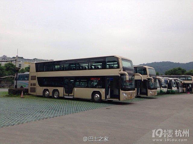 雙層巴士身披“土豪金”重返杭城