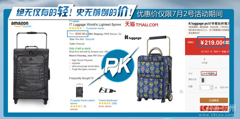 【19樓攜手it luggage】“世界之最--最輕拉桿箱“大競猜