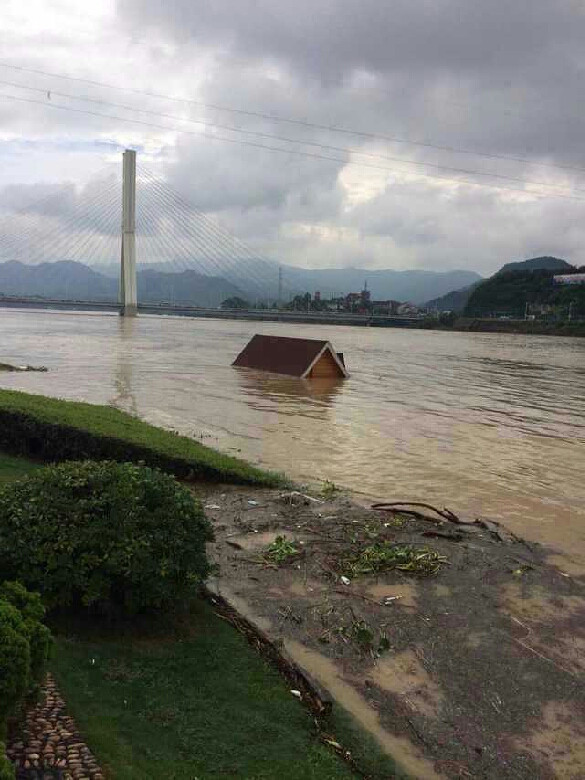 麗水發洪水了