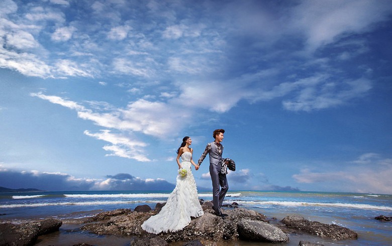 三亚婚纱照致青春